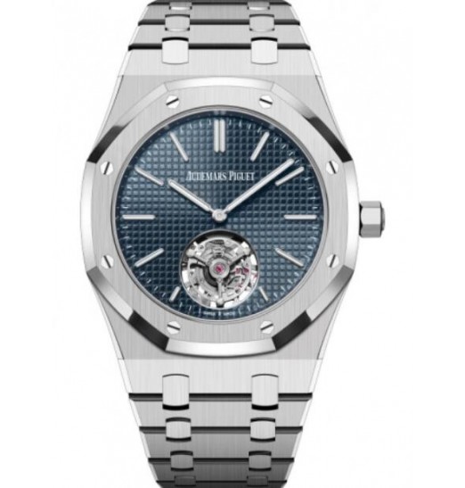 Audemars Piguet Royal Oak Automatico Flying Tourbillion Jumbo Extra Thin 50th Anniversary Acero inoxidable 39 mm Esfera azul 26670ST.OO.1240ST.01 réplica de reloj