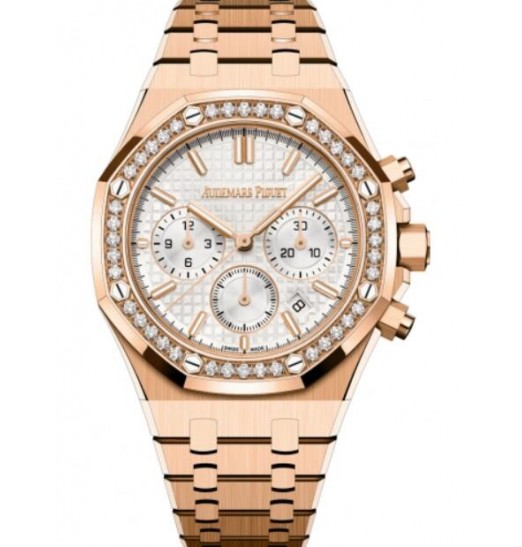 Audemars Piguet Royal Oak Automatico Cronografo 38 mm Oro rosa Esfera plateada 26715OR.ZZ.1356OR.01 réplica de reloj