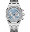 Audemars Piguet Royal Oak Cronografo automatico Acero inoxidable 38 mm Diamante azul claro 26715ST.ZZ.1356ST.01 réplica de reloj