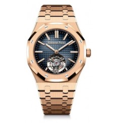 Audemars Piguet Royal Oak Automatico Flying Tourbillion Oro rosa 41 mm Azul 26730OR.OO.1320OR.01 réplica de reloj Audemars Piguet Royal Oak Automatico Flying Tourbillion Oro rosa 41 mm Azul 26730OR.OO.1320OR.01 réplica de reloj