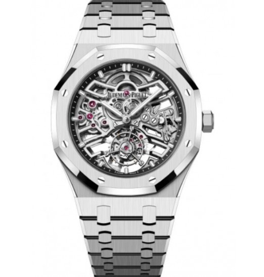 Audemars Piguet Royal Oak Automatico Tourbillon Volante Acero Inoxidable 41mm Calado Skeleton 26735ST.OO.1320ST.01 réplica de reloj