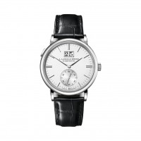 A Lange&Sohne 381.026 Saxonia Gran Fecha Oro blanco / Plata réplica de reloj