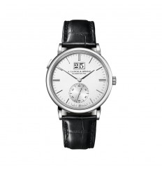A Lange&Sohne 381.026 Saxonia Gran Fecha Oro blanco / Plata réplica de reloj