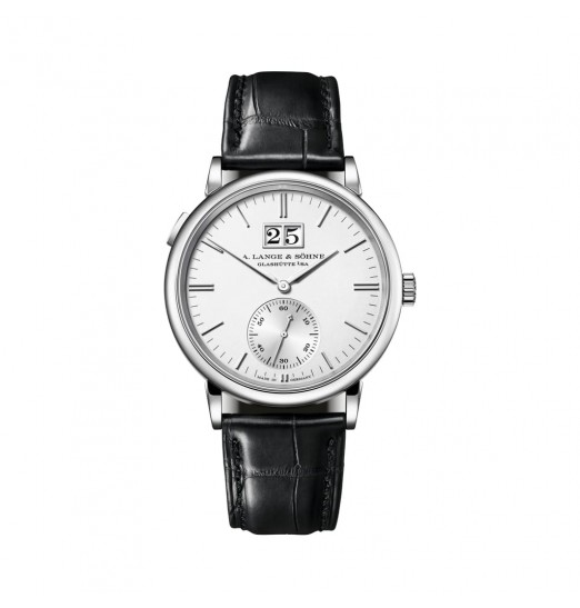 A Lange&Sohne 381.026 Saxonia Gran Fecha Oro blanco / Plata réplica de reloj