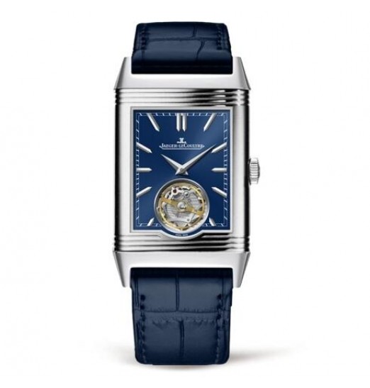 Jaeger-LeCoultre Reverso Tribute Tourbillon platino azul marcar 3926480 réplica de reloj