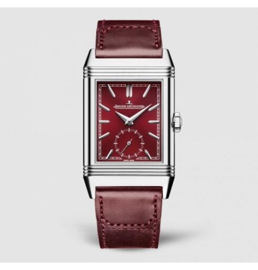 Jaeger-LeCoultre Reverso Tribute Segundero Pequeno Acero inoxidable Esfera roja 397846J réplica de reloj