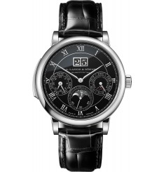 A. Lange& Sohne Saxonia Minute Repeater Perpetual 607.091FE Platino Esmalte Negro réplica de reloj A. Lange& Sohne Saxonia Minute Repeater Perpetual 607.091FE Platino Esmalte Negro réplica de reloj