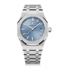 Audemars Piguet Royal Oak Selfwinding 34 Frosted White Gold Blue 77353BC.GG.1263BC.01 réplica de reloj