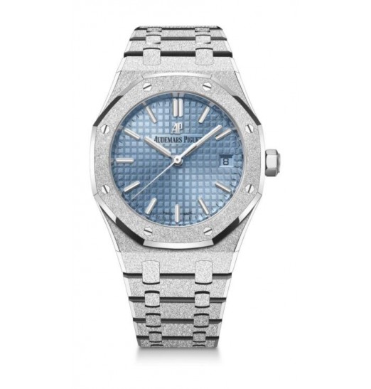 Audemars Piguet Royal Oak Selfwinding 34 Frosted White Gold Blue 77353BC.GG.1263BC.01 réplica de reloj