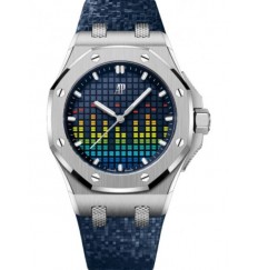 Audemars Piguet Royal Oak Offshore Selfwinding-Music Edition Titanio 37 mm Esfera azul 77600TI.OO.A343CA.01 réplica de reloj