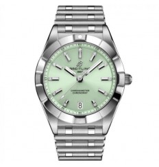 Breitling Chronomat 32mm esfera verde acero inoxidable diamante se?oras A77310101L1A1 réplica de reloj