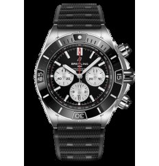 Breitling Super Chronomat Automatic Black Dial Rubber Strap Hombre AB0136251B1S1 réplica de reloj