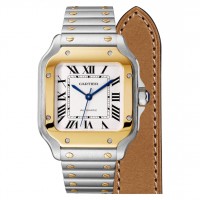Cartier Santos Medium Acero y oro amarillo W2SA0016 réplica de reloj