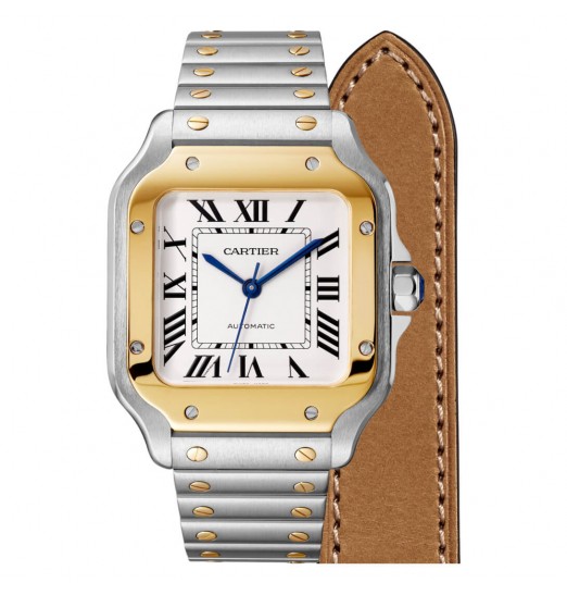 Cartier Santos Medium Acero y oro amarillo W2SA0016 réplica de reloj