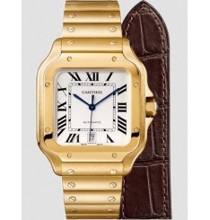 Cartier Santos de Cartier 35.1mm Esfera de oro amarillo plateado WGSA0030 réplica de reloj Cartier Santos de Cartier 35.1mm Esfera de oro amarillo plateado WGSA0030 réplica de reloj