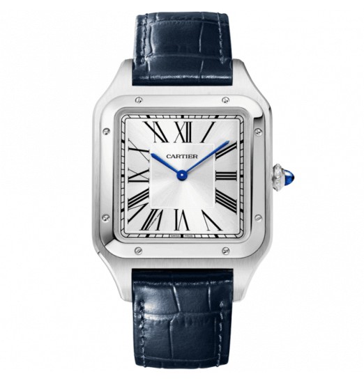 Cartier Santos Dumont XL Acero y esfera plateada WSSA0032 réplica de reloj Cartier Santos Dumont XL Acero y esfera plateada WSSA0032 réplica de reloj