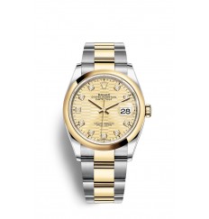 Rolex Datejust 36 Oystersteel y oro amarillo M126203-0046 réplica de reloj