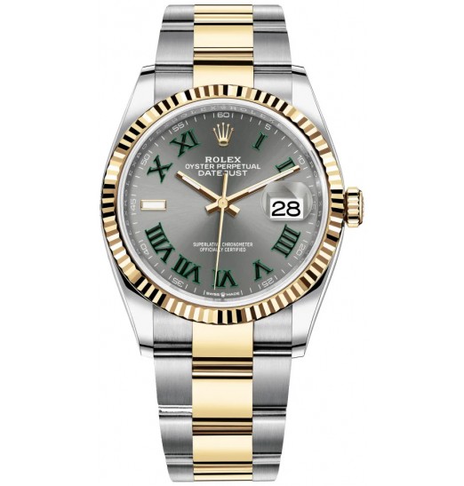 Rolex Datejust 36 Rolesor Oystersteel oro amarillo de 18 quilates M126233-0036 réplica de reloj