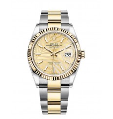 Rolex Datejust 36 Rolesor combinacion de acero Oystersteel y oro amarillo M126233-0038 réplica de reloj