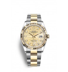 Rolex Datejust 36 Oystersteel y oro amarillo M126233-0044 réplica de reloj