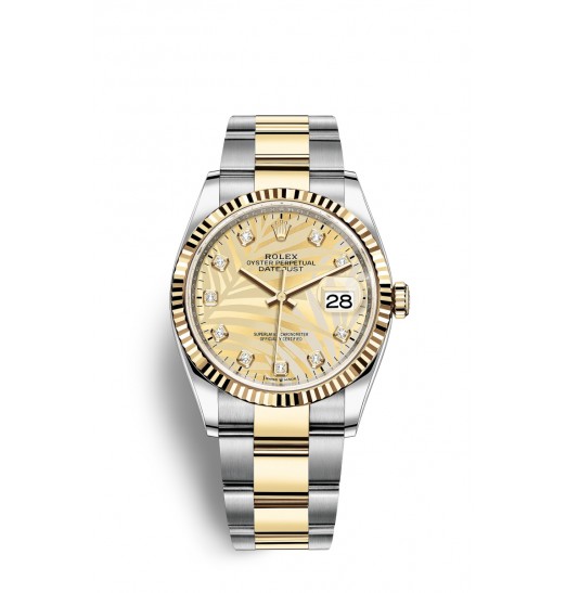 Rolex Datejust 36 Oystersteel y oro amarillo M126233-0044 réplica de reloj