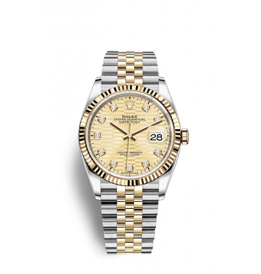 Rolex Datejust 36 Oystersteel y oro amarillo M126233-0045 réplica de reloj