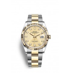 Rolex Datejust 36 Oystersteel y oro amarillo M126233-0046 réplica de reloj