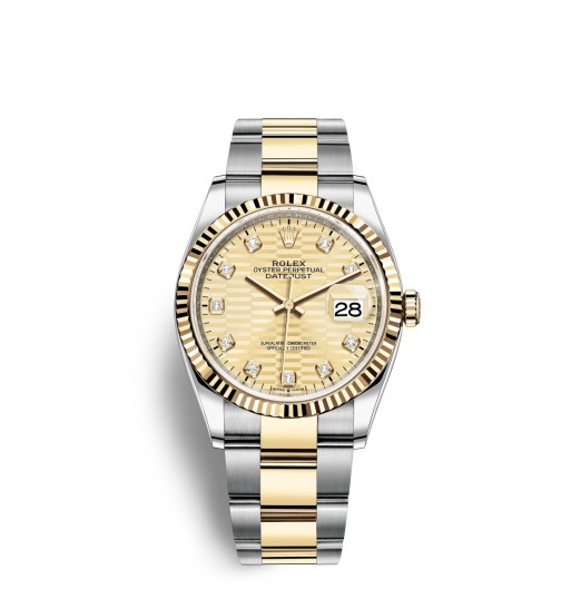 Rolex Datejust 36 Oystersteel y oro amarillo M126233-0046 réplica de reloj
