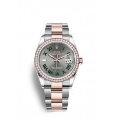 Rolex Datejust 36 Oystersteel y oro Everose M126281RBR-0018 réplica de reloj