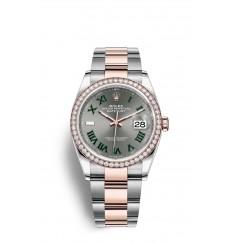 Rolex Datejust 36 Oystersteel y oro Everose M126281RBR-0018 réplica de reloj