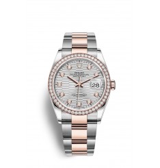 Rolex Datejust 36 Oystersteel Oro Everose y diamantes M126281RBR-0028 réplica de reloj Rolex Datejust 36 Oystersteel Oro Everose y diamantes M126281RBR-0028 réplica de reloj