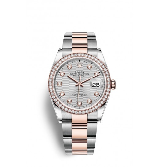 Rolex Datejust 36 Oystersteel Oro Everose y diamantes M126281RBR-0028 réplica de reloj Rolex Datejust 36 Oystersteel Oro Everose y diamantes M126281RBR-0028 réplica de reloj