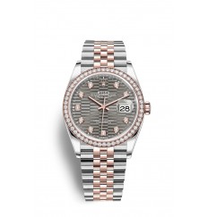 Rolex Datejust 36 Oystersteel Oro Everose y Diamantes M126281RBR-0029 réplica de reloj