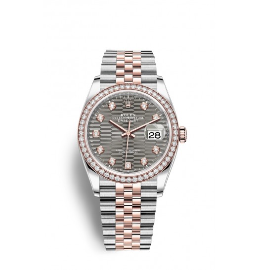 Rolex Datejust 36 Oystersteel Oro Everose y Diamantes M126281RBR-0029 réplica de reloj