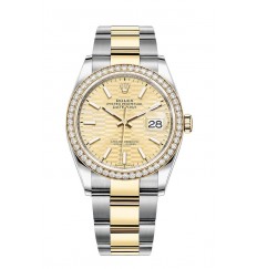 Rolex Datejust 36 Rolesor combinacion de acero Oystersteel y oro amarillo de 18 quilates M126283RBR-0026 réplica de reloj