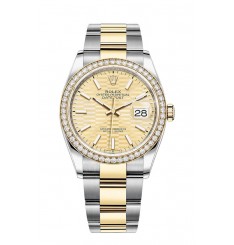 Rolex Datejust 36 Rolesor combinacion de acero Oystersteel y oro amarillo de 18 quilates M126283RBR-0026 réplica de reloj
