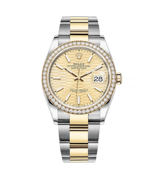 Rolex Datejust 36 Rolesor combinacion de acero Oystersteel y oro amarillo de 18 quilates M126283RBR-0026 réplica de reloj Rolex Datejust 36 Rolesor combinacion de acero Oystersteel y oro amarillo de 18 quilates M126283RBR-0026 réplica de reloj