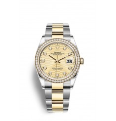 Rolex Datejust 36 Oystersteel oro amarillo y diamantes M126283RBR-0032 réplica de reloj Rolex Datejust 36 Oystersteel oro amarillo y diamantes M126283RBR-0032 réplica de reloj