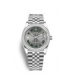Rolex Datejust 36 Oystersteel y oro blanco M126284RBR-0037 réplica de reloj