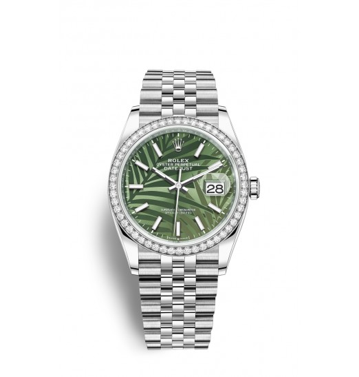 Rolex Datejust 36 Oystersteel y oro blanco M126284RBR-0039 réplica de reloj