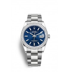 Rolex Datejust 36 Oystersteel y oro blanco M126284RBR-0042 réplica de reloj