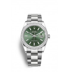 Rolex Datejust 36 Oystersteel oro blanco y diamantes M126284RBR-0044 réplica de reloj