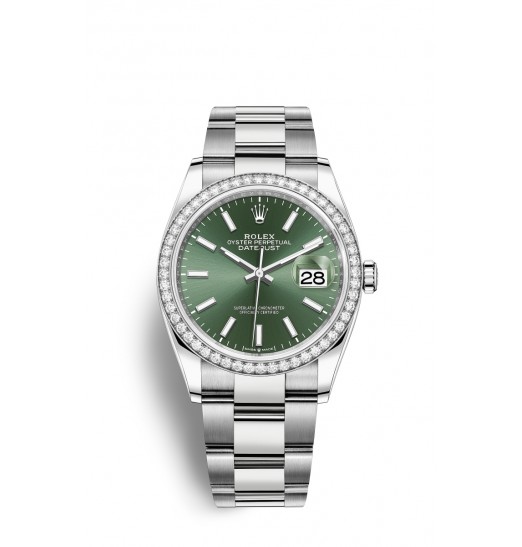 Rolex Datejust 36 Oystersteel oro blanco y diamantes M126284RBR-0044 réplica de reloj
