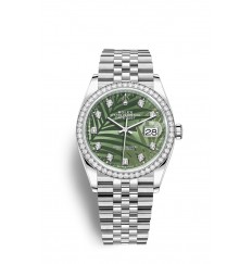 Rolex Datejust 36 Oystersteel y oro blanco Diamantes M126284RBR-0047 réplica de reloj