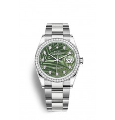 Rolex Datejust 36 Oystersteel y oro blanco M126284RBR-0048 réplica de reloj