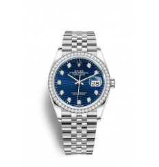 Rolex Datejust 36 Oystersteel y oro blanco M126284RBR-0049 réplica de reloj
