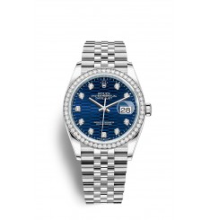 Rolex Datejust 36 Oystersteel y oro blanco M126284RBR-0049 réplica de reloj