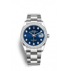 Rolex Datejust 36 Oystersteel y oro blanco M126284RBR-0050 réplica de reloj