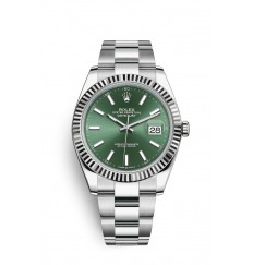Rolex Datejust 41 Oystersteel y oro blanco M126334-0027 réplica de reloj