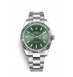 Rolex Datejust 41 Oystersteel y oro blanco M126334-0027 réplica de reloj